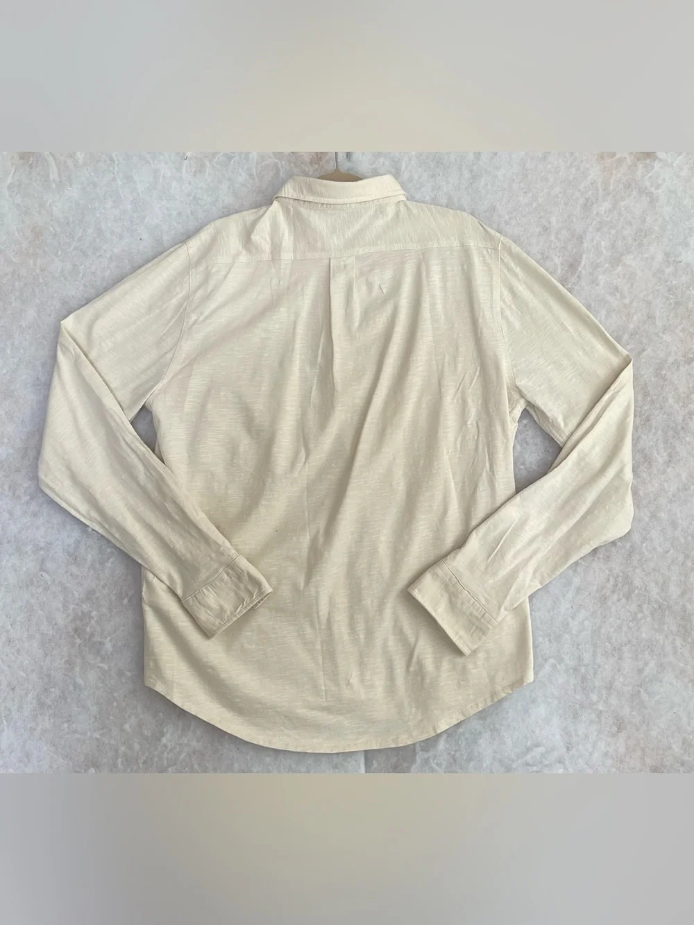 J.Crew Lightweight Seaboard Soft-Knit Shirt an off-white/cream shade. (SKU766)